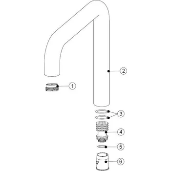 Vodovodní baterie SAT Raménko SAT NDMOOD280LRAM NDMOOD280LRAM