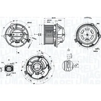 Klimatizace automobilu vnitřní ventilátor MAGNETI MARELLI 069412389010