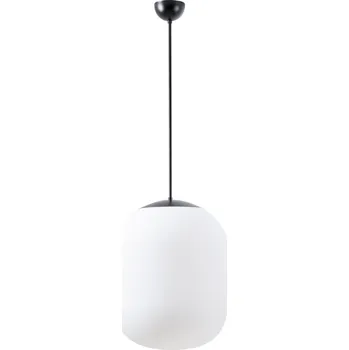 OSMONT TANIA P2 závěsné skleněné svítidlo černá / bílá IP40 40W E27 - OSMONT OS TAN58130