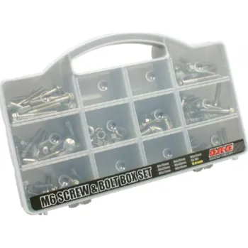 Auto-moto Sada šrouby a matice nerez - DRC Stainless M6 Bolt/Nut Box Set Stainless Flange - DRC D58-35-001 DF5835001