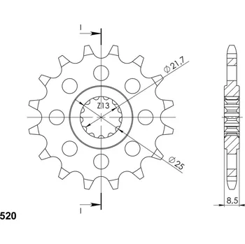 Řetězová sada pro motocykl Řetězové kolečko SUPERSPROX CST-578:15 15 zubů, 520 CST-578:15