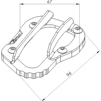 Motodíl Prodloužení stojánku PUIG 20770N černý 20770N