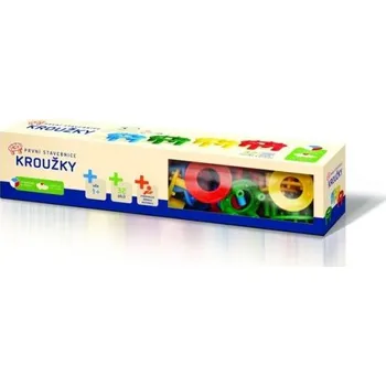 ostatní stavebnice První stavebnice Kroužky 32ks v krabici 34x7x7cm 12m+