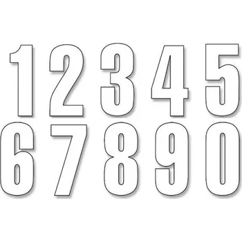 Auto-moto ČÍSLA #0-9 13X7CM WH 5047/10/0-9