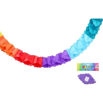 Girlanda barevná papírová 3m v sáčku karneval