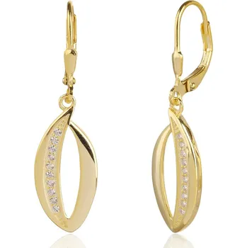 Náušnice Pozlacené stříbrné visací náušnice JVD SVLE3486XJ6GO00