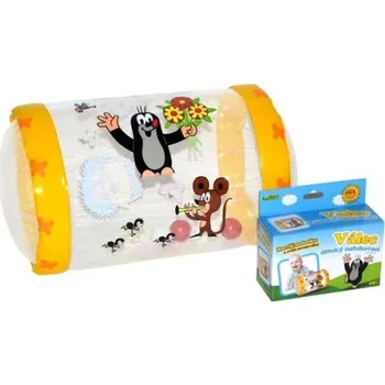 Hračka pro nejmenší Válec s rolničkou Krtek plast nafukovací 40cm v krabičce 6m+