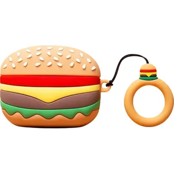 Příslušenství pro sluchátka Chránič silikonové pouzdro pro AirPods Pro Hamburger motiv Tlumí nárazy, chrání před poškrábáním, prachem a vlhkostí, pohodlný úchop