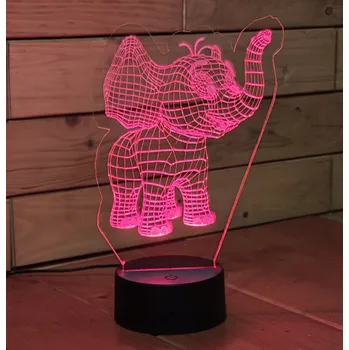 Lampička Slon Dálkový Ovladač LED lampy Elephant