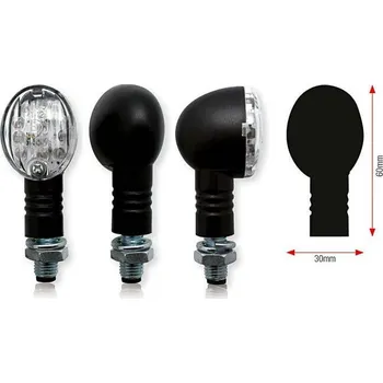 Moto sedlo BIHR Bullet LED indikátory černé univerzální 002-7