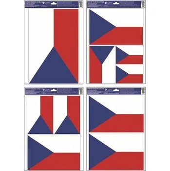 Okenní dekorace Okenní fólie Česká vlajka 30 x 42 cm