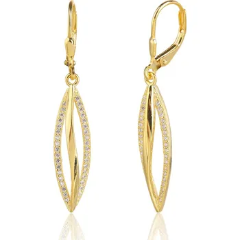 Náušnice Pozlacené stříbrné visací náušnice JVD SVLE3495XJ6GO00