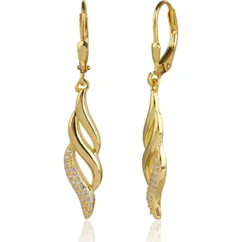 Náušnice Pozlacené stříbrné visací náušnice JVD SVLE3479XJ6GO00