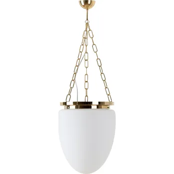 Svítidlo OSMONT MIRA R závěsné skleněné svítidlo mosaz / bílá IP40 3000 K 27W LED - OSMONT OS MIR67472