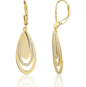 Náušnice Pozlacené stříbrné visací náušnice JVD SVLE3480XJ6GO00