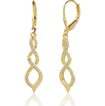 Náušnice Pozlacené stříbrné náušnice JVD SVLE3484XJ6GO00