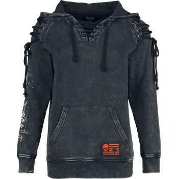 Dámská mikina Mikina s kapucí Rock z Rock Rebel by EMP - Mikina Rock Rebel - Ženy - šedá
