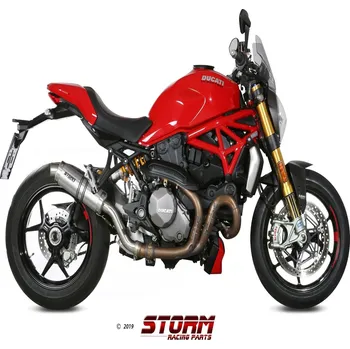 Výfuk pro motocykl Koncovka výfuku STORM GP D.041.LXS Nerez DUCATI Monster 1200 2017-2021
