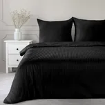 SATÉNOVÉ POVLEČENÍ VERA 200X220 CM, 2 KS 70X80 CM ČERNÉ