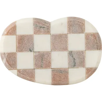 Bloomingville Mramorový tácek Petrea Rose Marble 22 cm