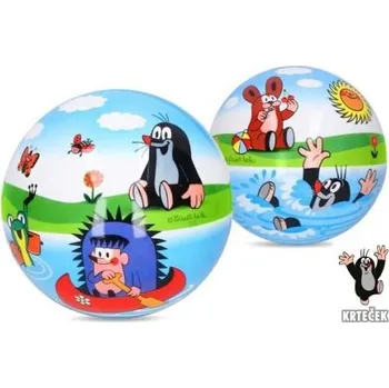 Míč gumový nafouknutý Krtek průměr 12cm v síťce