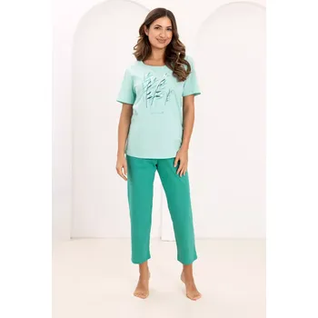 Pánská móda DÁMSKÉ PYŽAMO 740 BIG W/26 zelená 2XL