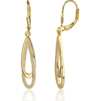 Náušnice Pozlacené stříbrné visací náušnice JVD SVLE3499XJ6GO00