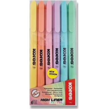 Zvýrazňovač Zvýrazňovač Kores High Liner Pastel - sada 6 barev [A]