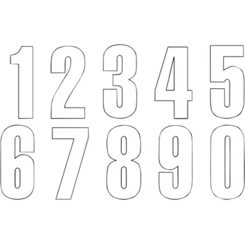 Auto-moto ČÍSLO #1 13X7CM WH () 5047/10/1