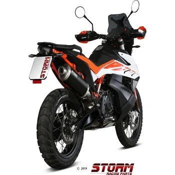 Auto-moto Koncovka výfuku STORM OVAL KT.021.LX2B Černá ocel KT.021.LX2B