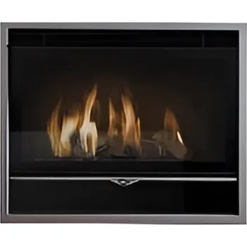 Krbová vložka Vestavný plynový krb Karma Elegance Exclusive 67 ZP, s výkonem 8,9 kW, bez krycího rámečku, grey metallic