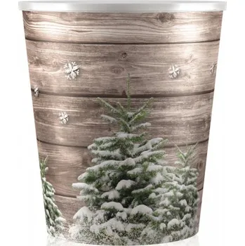 Obal na květináč Obal na květník CHRISTMAS STROMEK Vánoce plastový d11x12cm