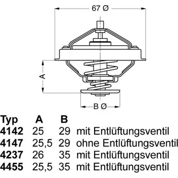Auto-moto Termostat chladící kapaliny WAHLER 4455.80D