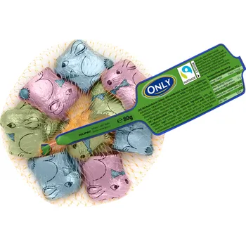 Čokoláda Zajíčci z mléčné čokolády [Only, 80 g]