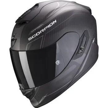 Helma na motorku Moto přilba SCORPION EXO-1400 CARBON AIR BEAUX matná černo/stříbrná 2H72371310