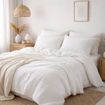 Mušelínové povlečení Leia bílé