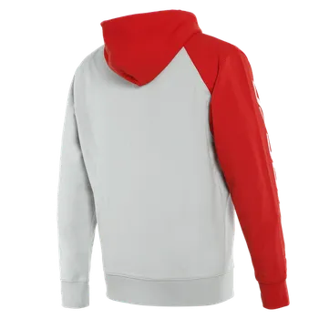 Pánská mikina Mikina DAINESE PADDOCK FULL ZIP HOODIE šedo/červeno/černá 2H59081916