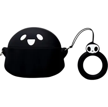 Příslušenství pro sluchátka Temné silikonové pouzdro pro AirPods 3 Duch motiv Halloween, chrání před poškrábáním, nárazy, prachem a vlhkostí, pohodlný úchop