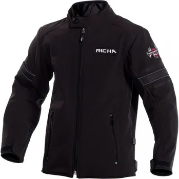Moto bunda Dětská moto bunda RICHA TOULON 2 SOFTSHELL JUNIOR černá 2H3530600