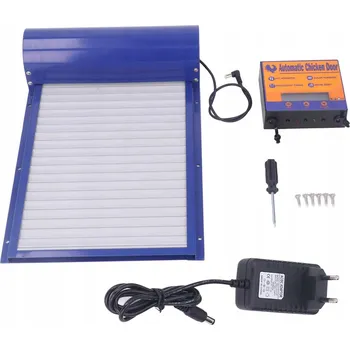 kurník Automatické dveře do kurníku kovové s LED kontrolerem 100-240V