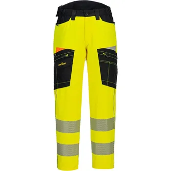 PORTWEST Kalhoty DX4 do pasu, servisní, Hi-Vis, reflexní POR-DX453YBR44 44 Žlutá/černá