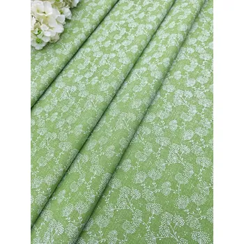 Látka 100% bavlna - bylinky na zelené