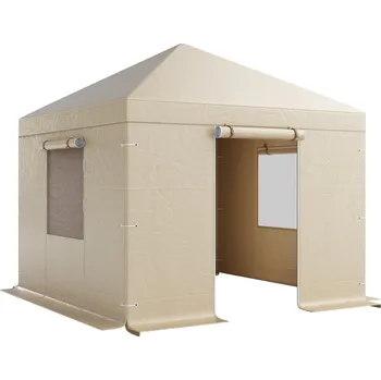 Zahradní altán Vevor Zimní kryt na altán 3.05×3.05 m s bočními stěnami a okny z PE