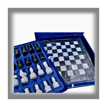 Onyxo Šachy black & white onyx 30x30 cm