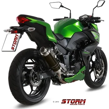 Auto-moto Koncovka výfuku STORM GP K.038.LXSB Černá ocel KAWASAKI EX Ninja 300 2013-2016