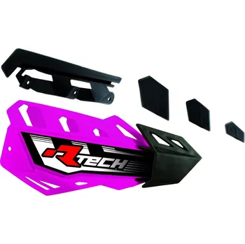 plasty krytů páček FLX / FLX ALU / FLX ATV, RTECH (neon růžovo-černé, pár) R-REPPMFLFU00