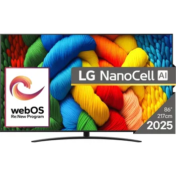 Televizor LG NanoCell AI 86NANO81A3A televizor 2,18 m (86") 4K Ultra HD Smart TV Wi-Fi Černá