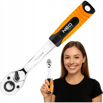 Ráčna Ráčna 1/2" NEO 255 mm 70-zubový ráčnový mechanismus Ocel CrV + CrMo