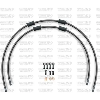 RACE Hadice přední brzdy sada Venhill POWERHOSEPLUS HON-5016FB-BK (2 hadice v sadě) černé hadice, černé koncovky HON-5016FB-BK
