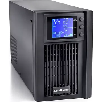 Záložní zdroj UPS záložní zdroj Qoltec 1 kVA 800 W s čistou sinusovkou, AVR a LCD